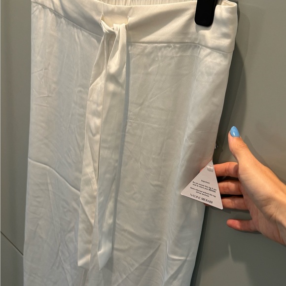 Nadine Merabi Darcie White Pajama Pants - Picture 5 of 7